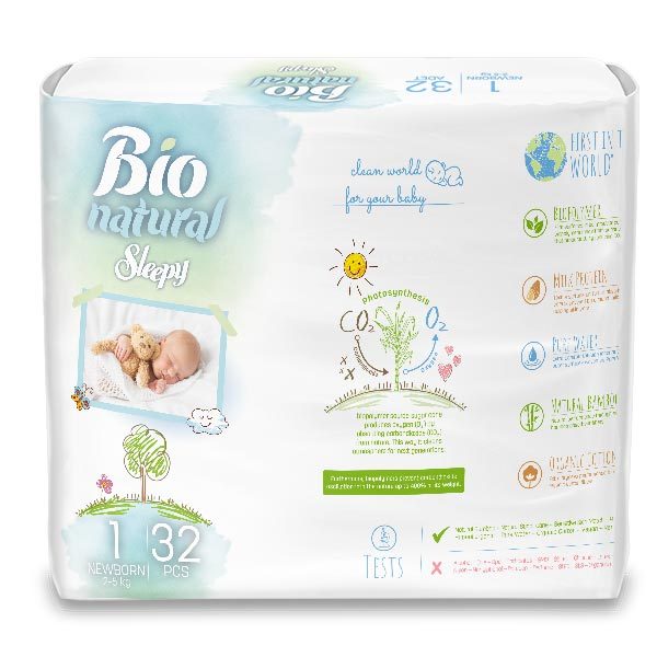 Sleepy Bio Natural nadrágpelenka Newborn 1